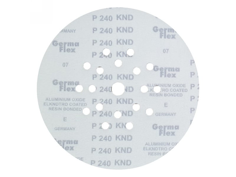 GERMAFLEX Disc de fixare Velcro 225 mm / P240 18+1 găuri (5 buc) - 1 | YEO