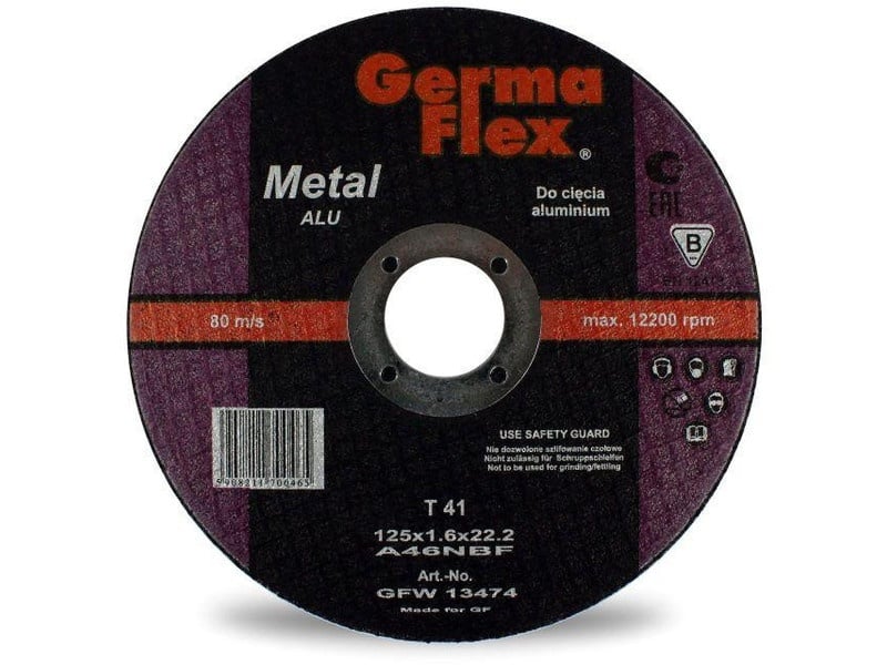 GERMAFLEX Disc de tăiere pentru aluminiu 115 x 1,6 x 22,2 mm