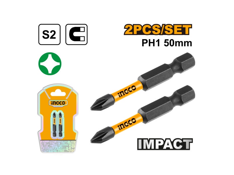 INGCO Impact bit punct PH1 x 50 mm (2 buc)
