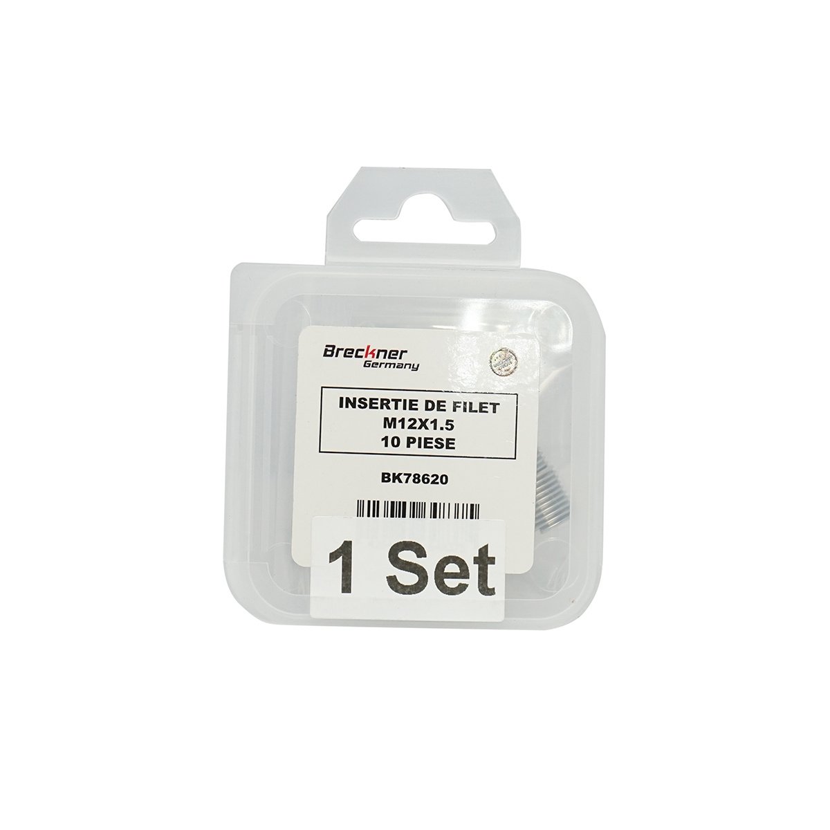 Insertie spiralata pentru reparat filete M12x1.5mm 10 piese, Cod: BK78620, Brand: BRECKNER GERMANY