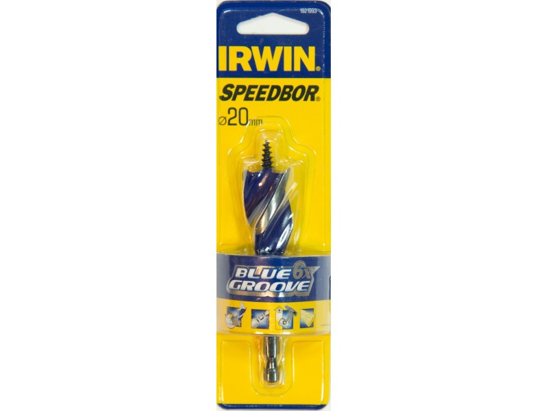 IRWIN Burghiu pentru lemn 20 x 105 mm bit Blue Groove 6x - 1 | YEO