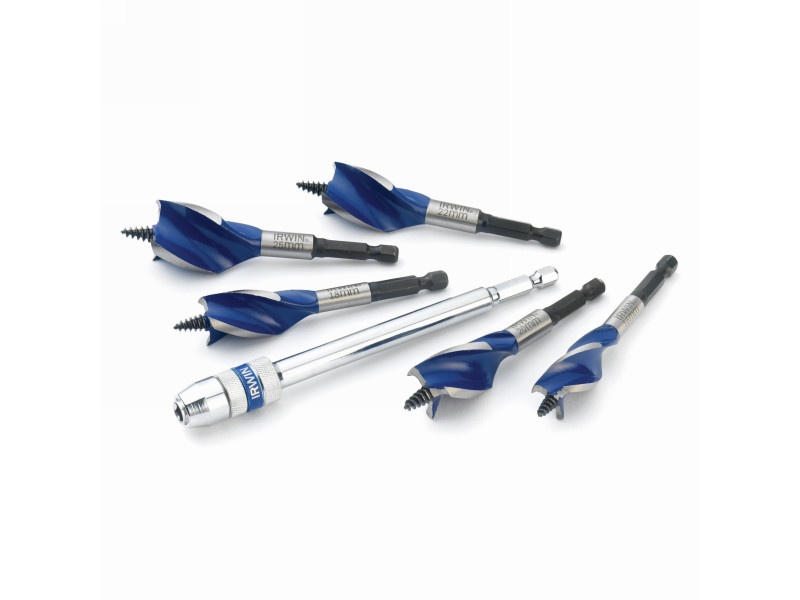 IRWIN Set de burghie pentru lemn 5 piese Bit Blue Groove 6x - 1 | YEO