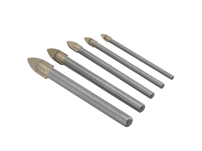 IRWIN Set de burghie pentru sticlă și gresie 5 piese cilindrice (4-5-6-8-10 mm)