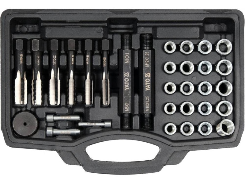Kit de reparare a filetului bujiei YATO 33 bucăți