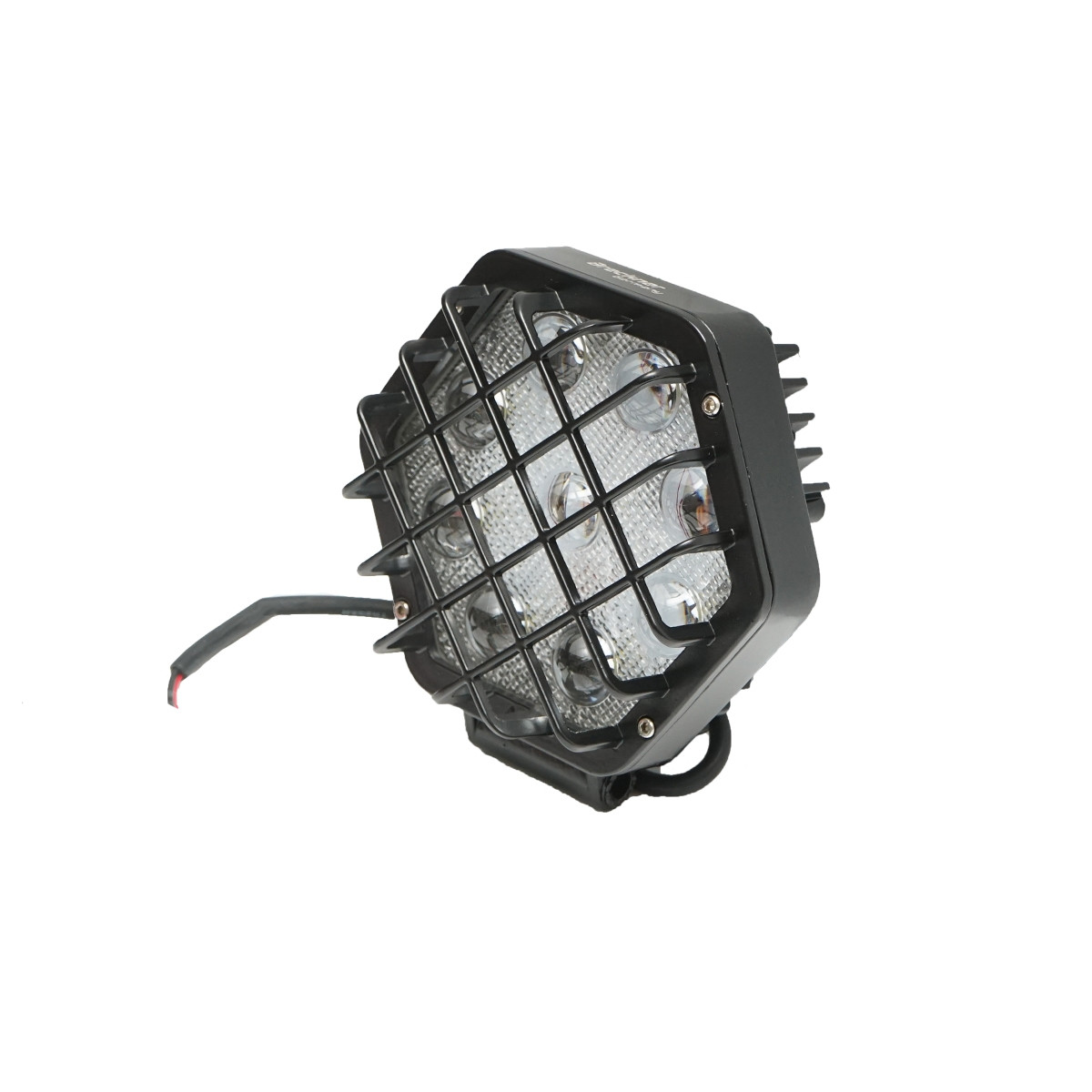 Lampa proiector hexagonal cu grilaj metalic negru, 9 LED-uri, unghi de radiere 30, DC 10-80V 27W, Cod: BK69060B, Brand: BRECKNER GERMANY - 1 | YEO