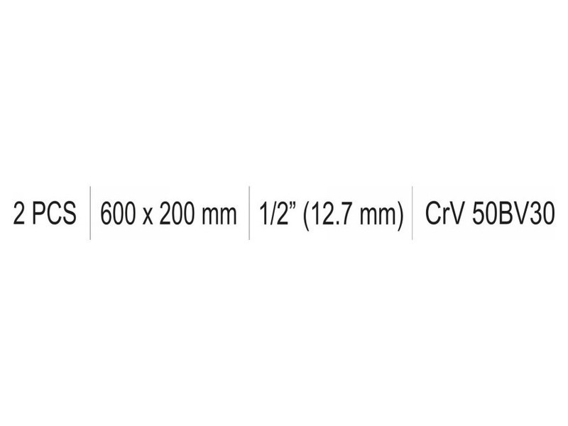 Manivela YATO în formă de L 1/2" 600 x 200 mm