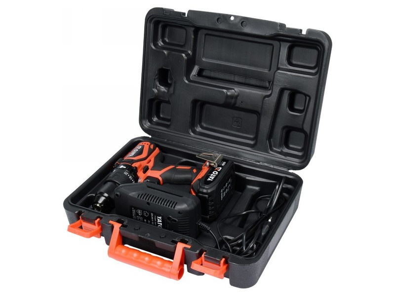 Mașină de găurit și înșurubat cu percuție fără fir YATO 42 Nm fără perie de carbon 18 V Li-Ion (1 x acumulator 2.0 Ah + încărcător) - 3 | YEO