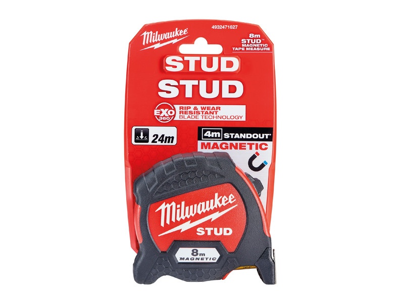 MILWAUKEE Bandă de măsurare 8 m x 33 mm magnetic STUD