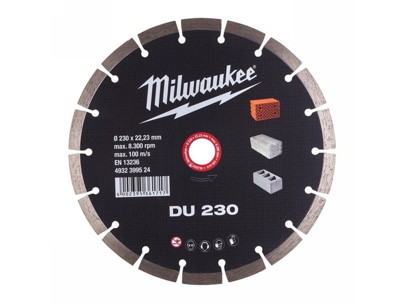 MILWAUKEE Disc de tăiere diamantat 230 x 2,6 x 10 x 22,2 mm segmentat