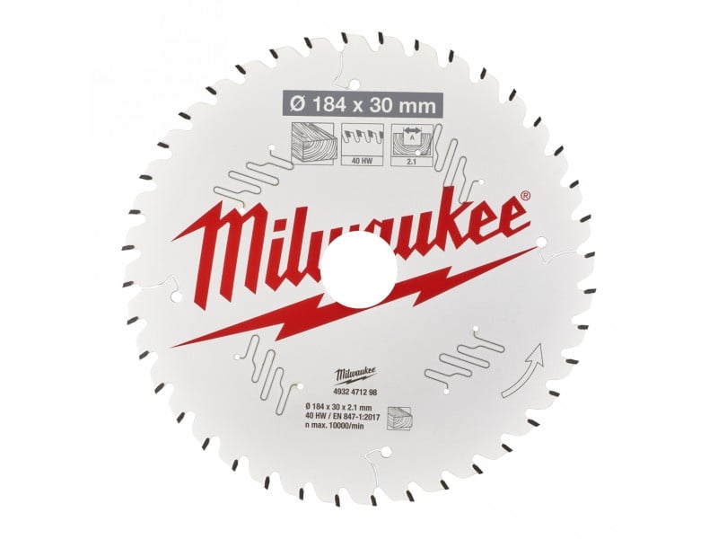 MILWAUKEE Lamă de ferăstrău pentru lemn 184 x 30 x 2,2 mm / 40T ATB - 1 | YEO