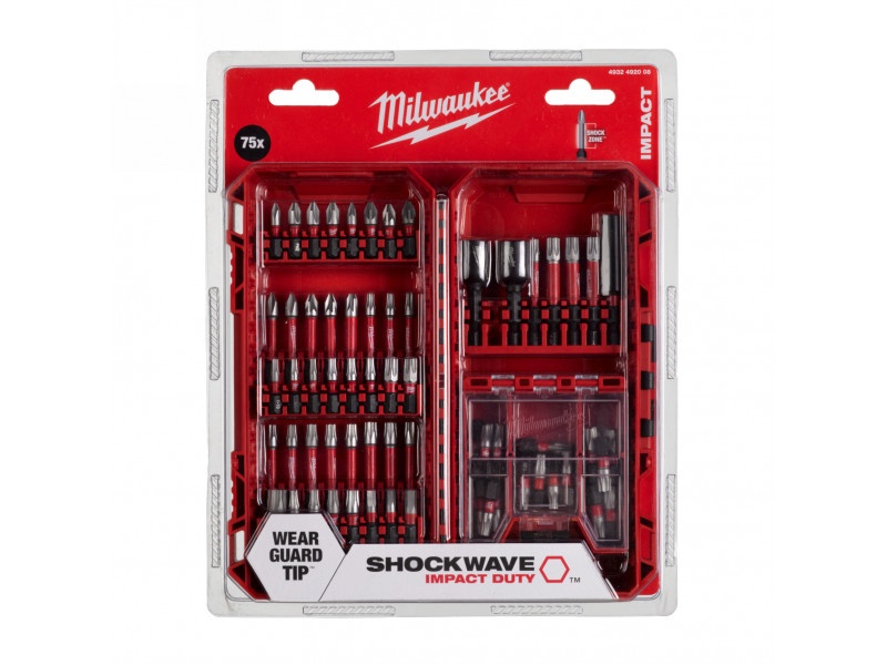 MILWAUKEE Set biți de înșurubare 75 piese Shockwave XL BOX (TX)