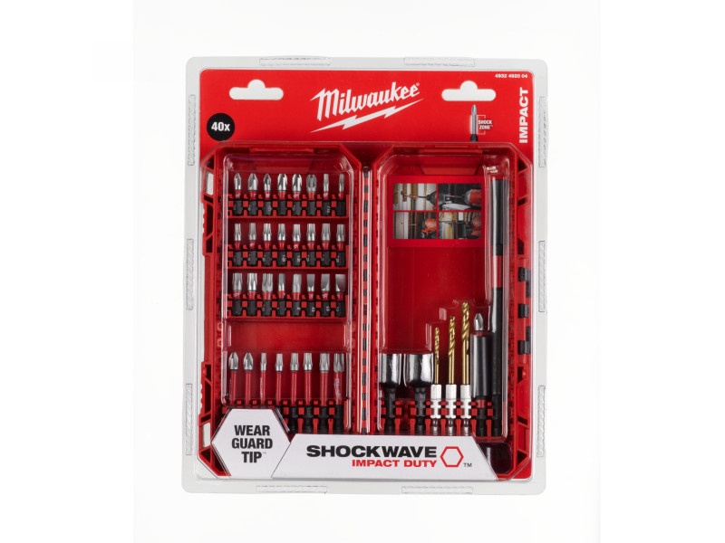 MILWAUKEE Set de 40 de burghie și șurubelnițe SHOCKWAVE™