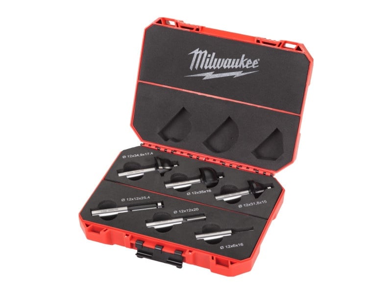 MILWAUKEE Set freze superioare 6 piese 12 mm