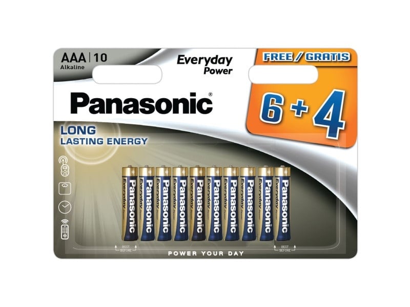 PANASONIC AAA/micro baterii alcaline de lungă durată 1,5 V (10 buc)