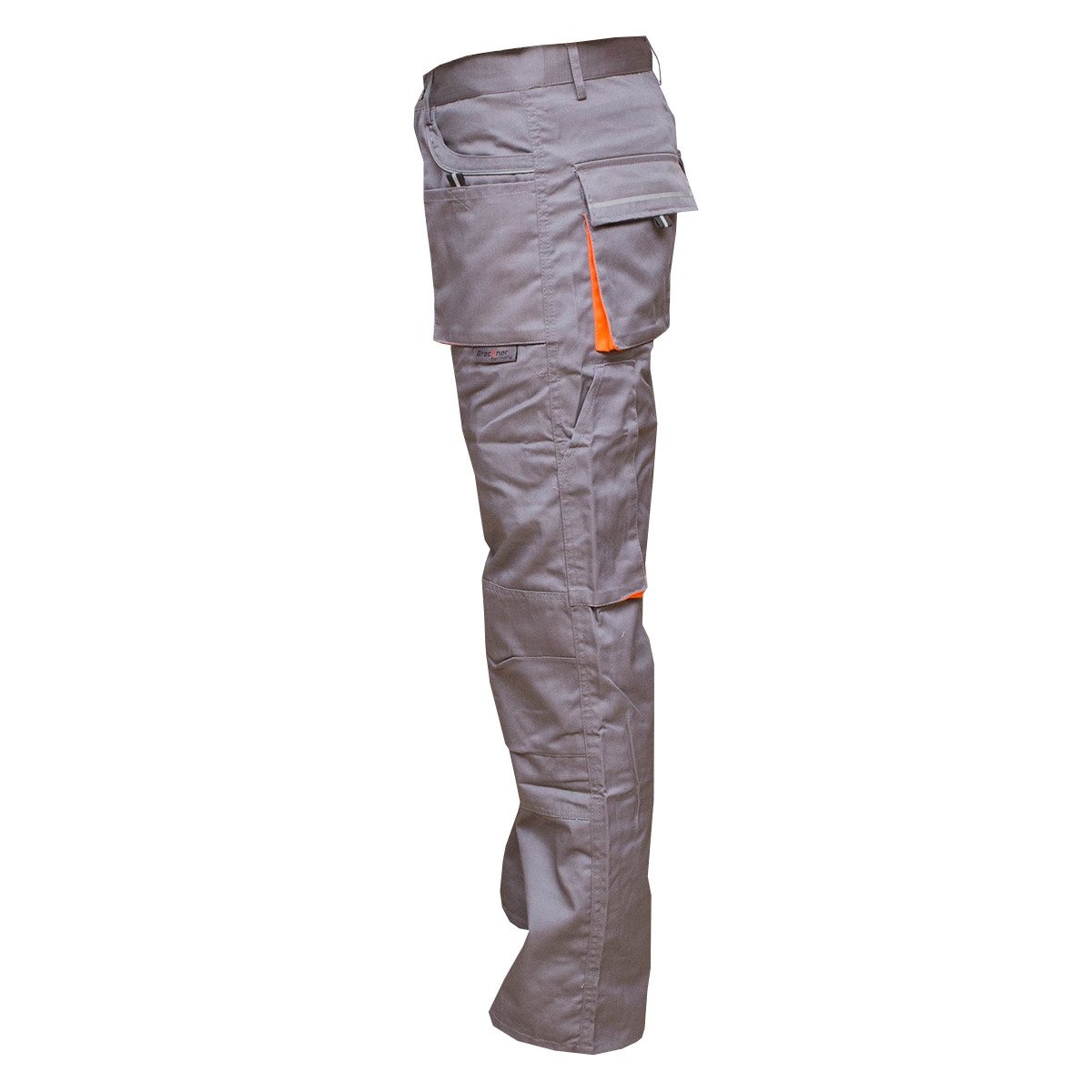 Pantaloni de lucru poliester cu bumbac 235g/m2, gri cu portocaliu marimea 50, Cod: BK77147, Brand: BRECKNER GERMANY - 2 | YEO