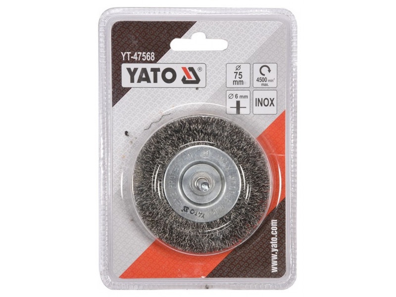 Perie YATO 75 mm inox - 2 | YEO