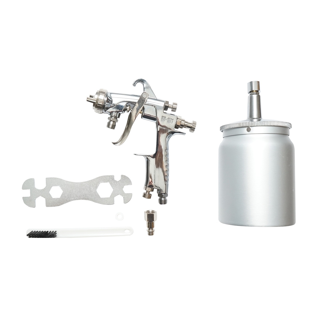 Pistol de vopsit cu aer comprimat 600ml, duza 1.3mm HVLP, debit 190ml/min, presiune max. 5 bar, Cod: BK76136 - 1 | YEO