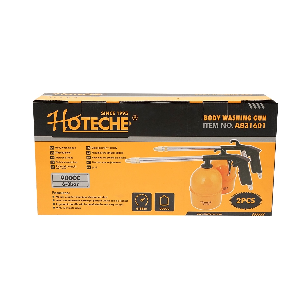Pistol pentru antifonare cu capacitate 900cc, mufa tata 1/4, presiune de lucru 6-8 Bar, Cod: BK92682, Brand: HOTECHE - 3 | YEO