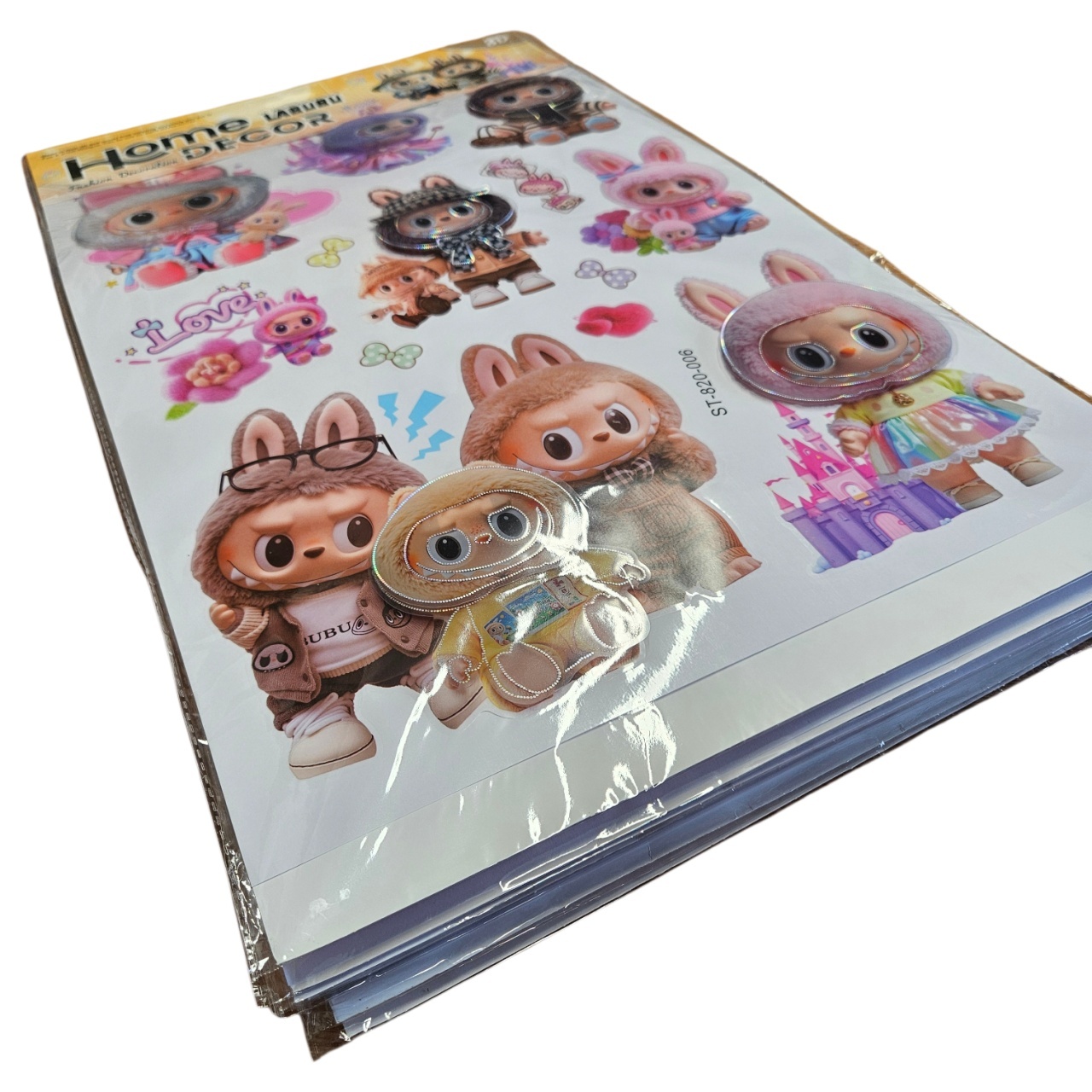 Set 10x Sticker de Perete Labubu – Home Decor 59×36 cm (Model 1)