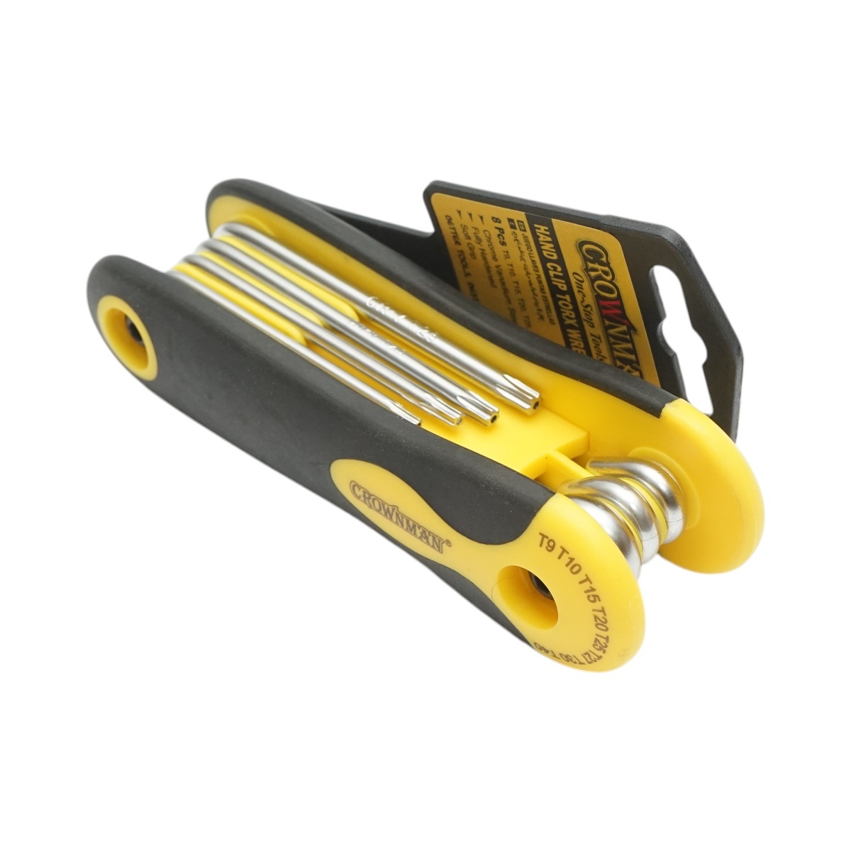 Set 8 chei imbus torx pliabile cu maner tip briceag T9-T40mm Cr-V, Cod: DISUF41, Crownman - 1 | YEO