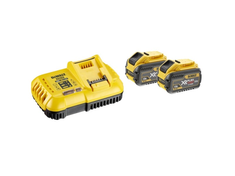 Set baterie și încărcător rapid DEWALT FlexVolt 18 V (2 baterii de 9 Ah) DCB118X2