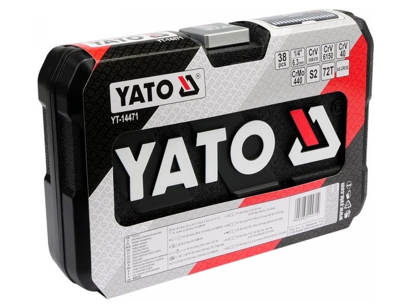 Set de prize YATO 38 piese 1/4" 3,5-14 mm CrV - 4 | YEO