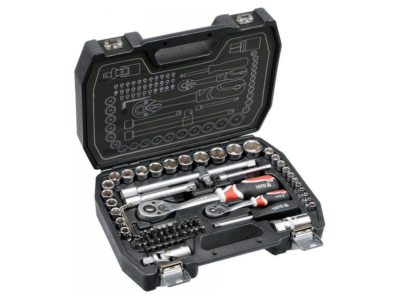 Set de prize YATO 72 piese 1/4", 1/2" CrV - 1 | YEO