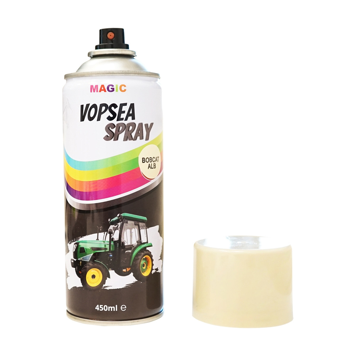 Spray vopsea auto alb tip Bobcat profesionala cu uscare rapida 450ml, Cod: BK831107, Brand: MAGIC - 1 | YEO