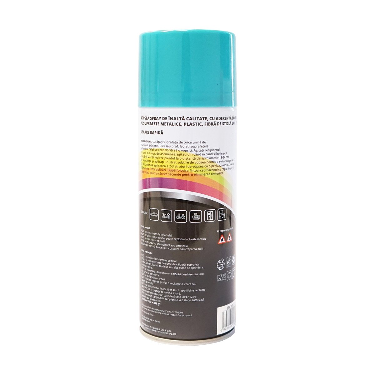 Spray vopsea auto albastru deschis tip Landini profesionala cu uscare rapida 450ml, Cod: BK835121, Brand: MAGIC