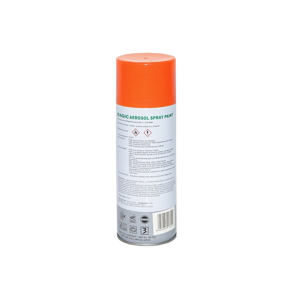 Spray vopsea Magic portocaliu fluorescent 1006 450 ml, Cod: FOX1006, Brand: MAGIC