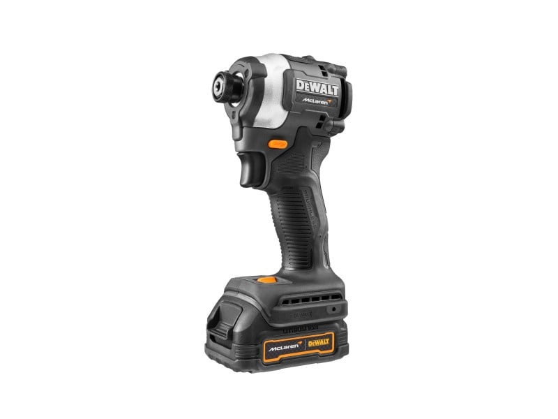 Șurubelniță cu impact fără fir DEWALT/Mclaren 18 V (2 baterii de 1,7 Ah + încărcător + TSTAK) DCF85ME2GT