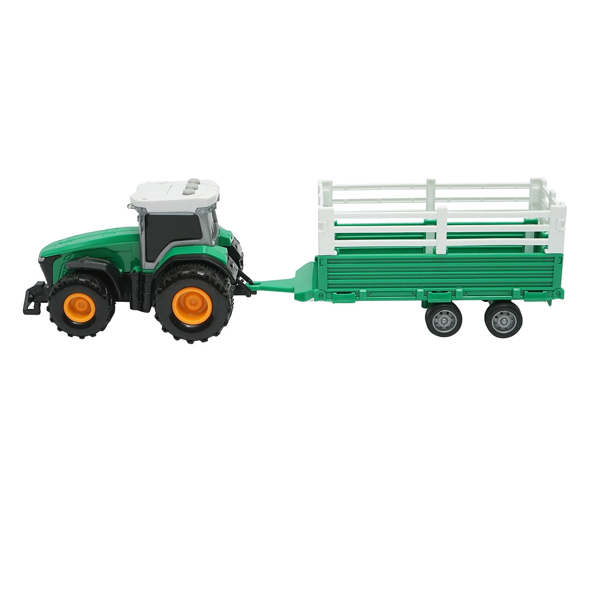 Tractor verde cu remorca, 304x85x83mm jucarie copii +3 ani, Cod: DISLW90G - 1 | YEO