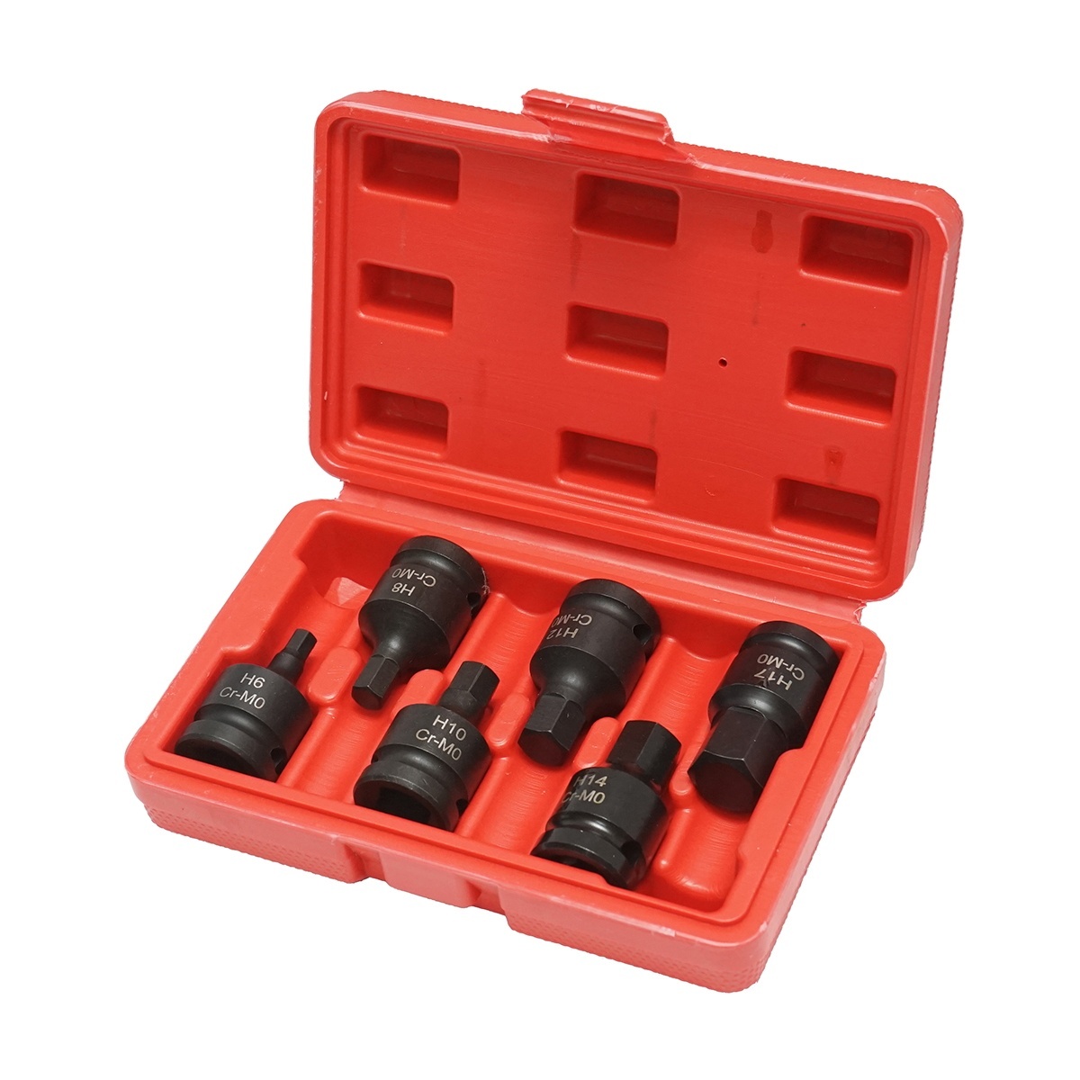 Trusa chei tubulare de impact hexagonal H6-H17, patrat 1/2 inch Cr-Mo 6 piese , Cod: DISTT06 - 1 | YEO