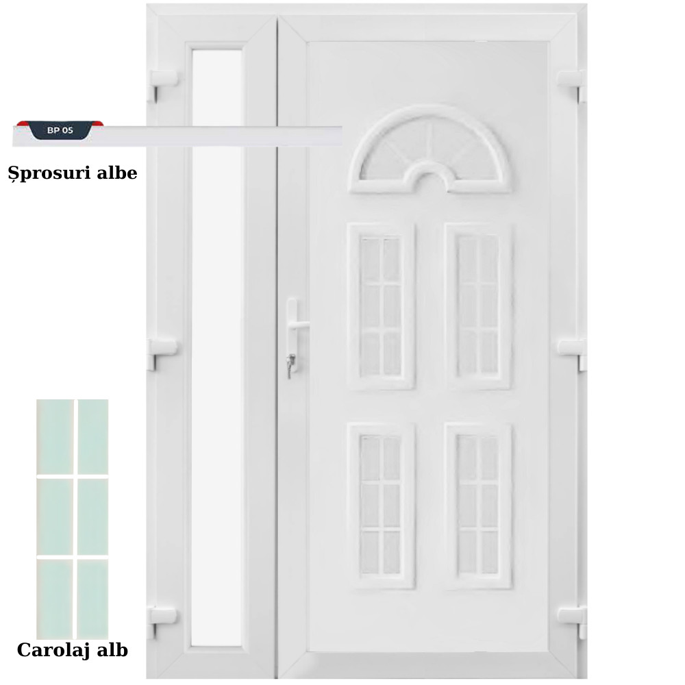 Usa London, PVC & panel decorativ, 150x210cm, alba, dreapta, Ramplast, 7cm, 6 camere, T6 BP05 CBP05 Geometric