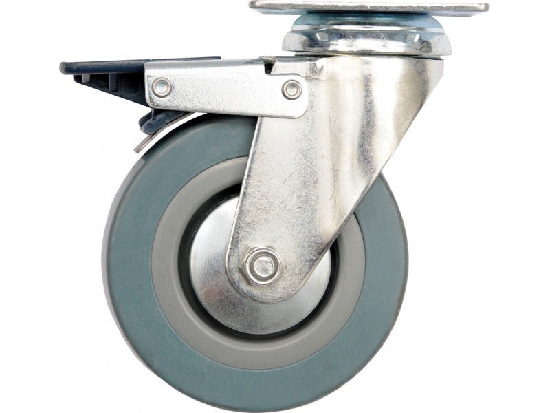 VOREL Roată industrială cu frână pivotantă 100 mm 45 kg