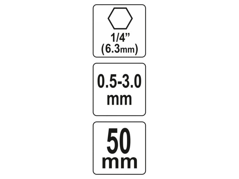 YATO Adaptor pentru mandrină 1/4" Hex -> 0,5-3,0 mm mandrină rapidă