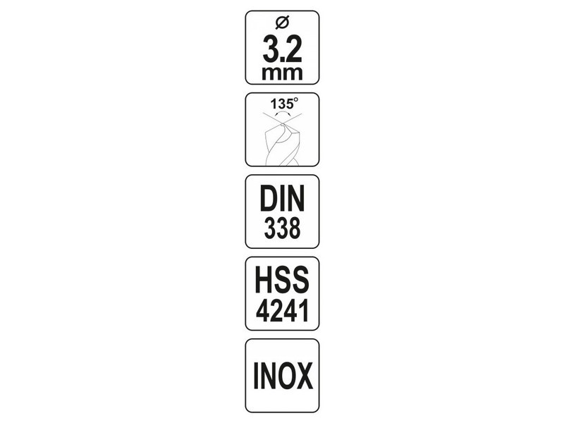 YATO Auger 3,2 x 65/35 mm inox HSS Premium - 3 | YEO