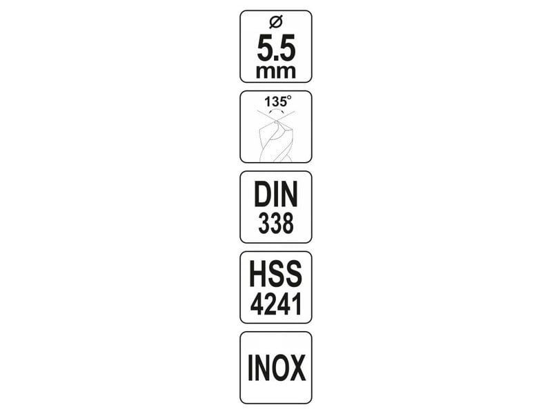 YATO Auger 5,5 x 92/56 mm inox HSS Premium