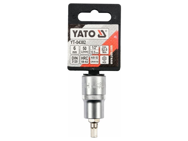 YATO Bit cheie tubulară Allen 1/2" 6 mm CrV - 2 | YEO