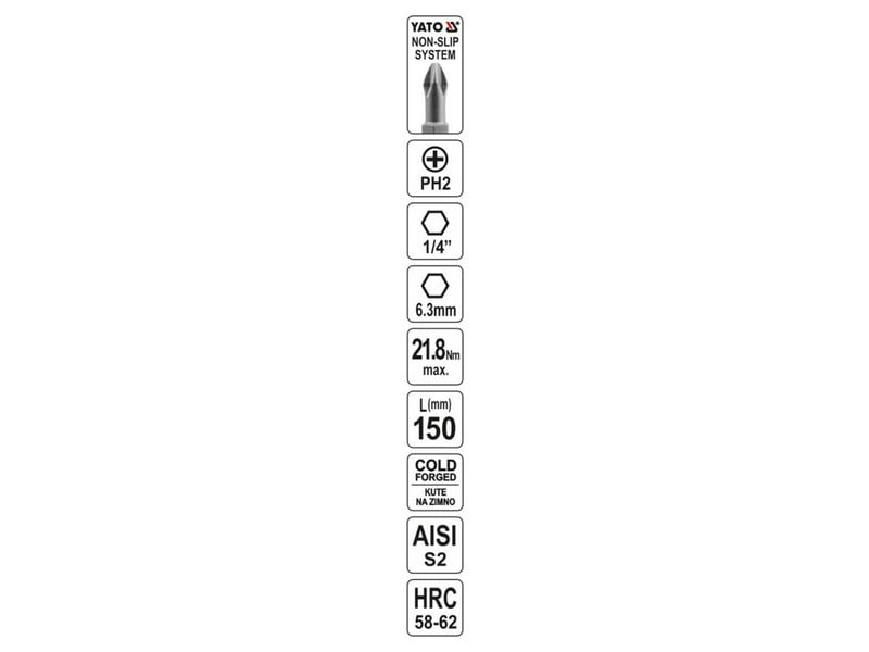 YATO Bithegy PH2 x 150 mm