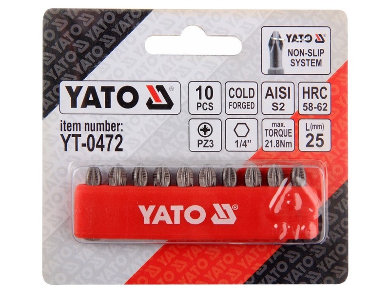 YATO Bithegy PZ3 x 25 mm (10 buc) - 1 | YEO