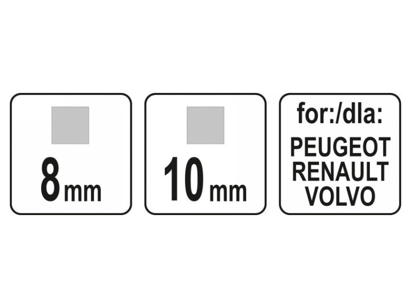 YATO Cheie de scurgere ulei 8 x 10 mm (Peugeot, Renault, Volvo) - 3 | YEO