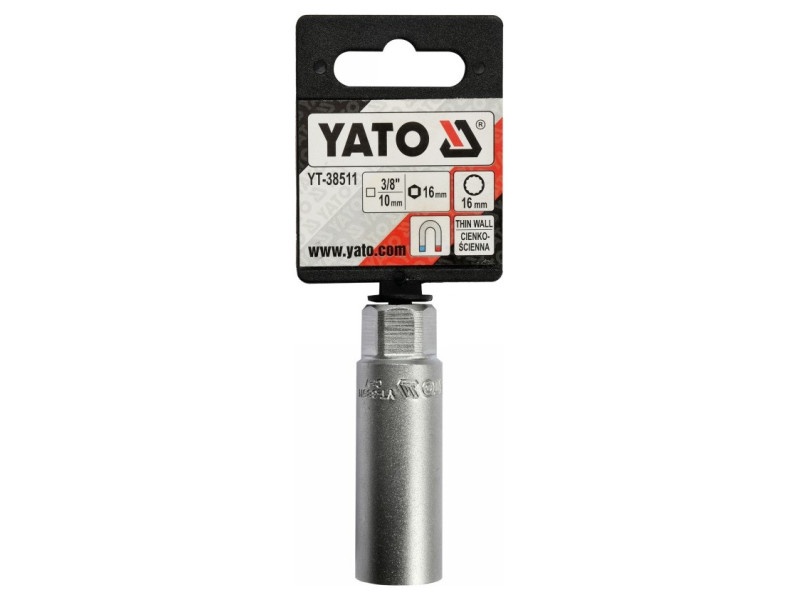 YATO Cheie pentru bujii cu perete subțire 3/8" 16 mm - 1 | YEO