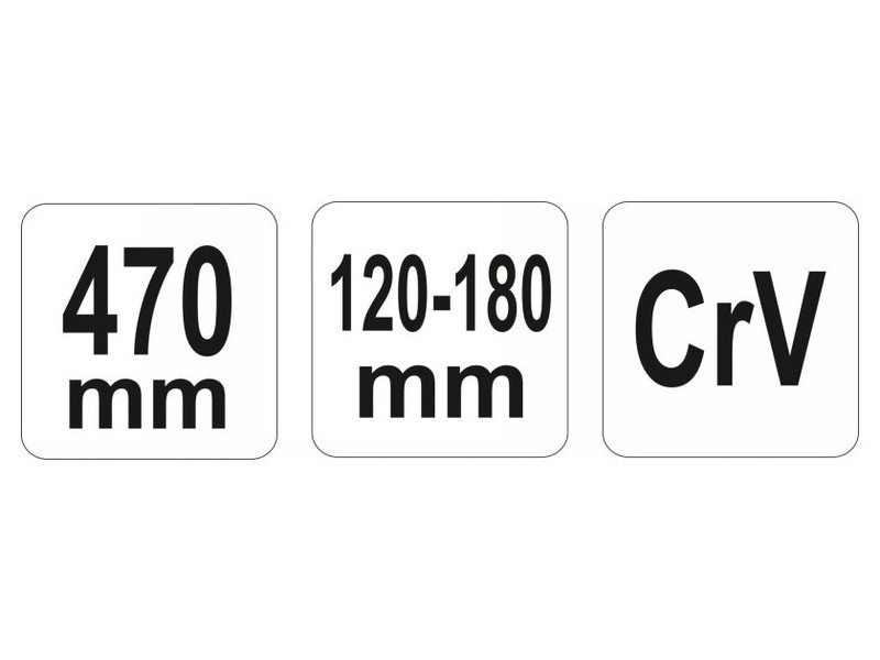 YATO Cheie reglabilă 120-180 mm / 470 mm CrV