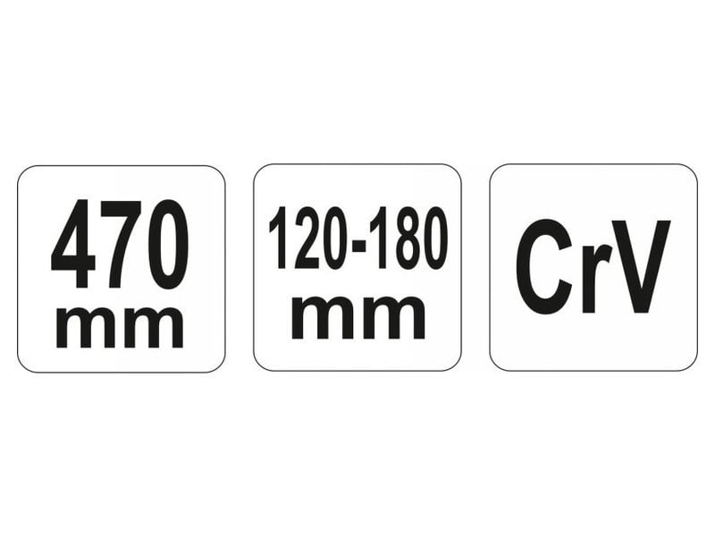 YATO Cheie reglabilă pentru pini 120-180 mm / 470 mm CrV