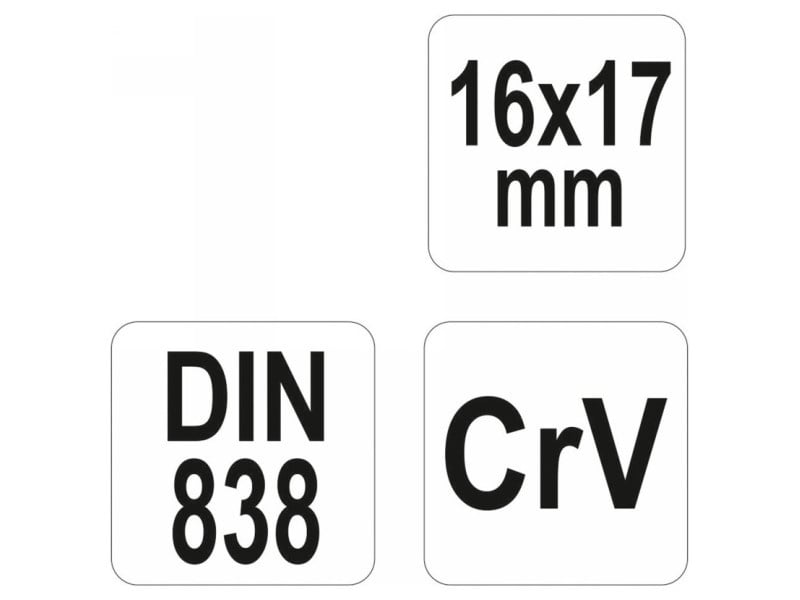 YATO Cheie stea îndoită 16 x 17 mm CrV - 3 | YEO