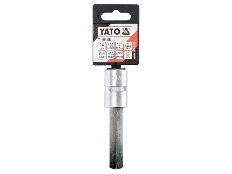 YATO Cheie tubulară cu bit lung Imbus 1/2" 14 mm CrV - 2 | YEO