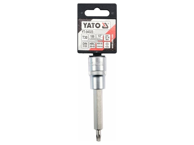 YATO cheie tubulară cu bit lung Torx 1/2" T30 CrV - 2 | YEO