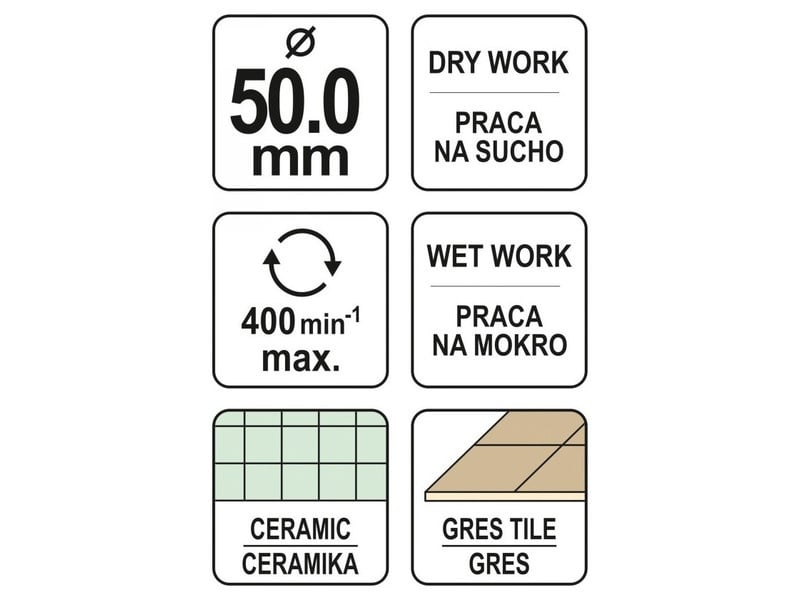 YATO Cutter circular diamantat 50 mm umed/uscat - 3 | YEO