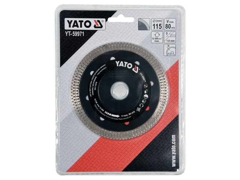 YATO Disc de tăiere diamantat 115 x 1,6 x 10 x 22,2 mm continuu - 1 | YEO